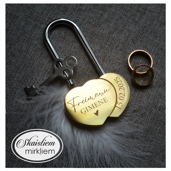 Personalizēta slēdzene Freimaņu ģimenei ar datumu