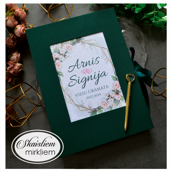 Personalizējamas viesu grāmatas ar unikālu dizainu un anketu veida lapām