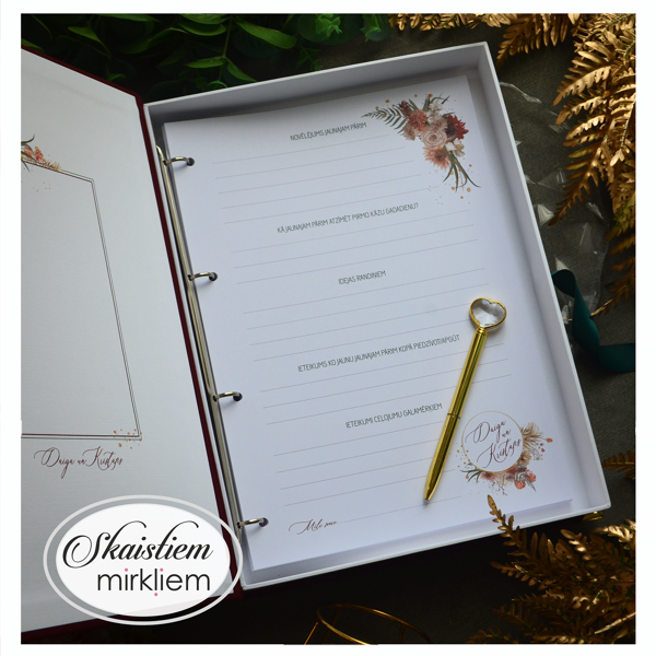 Viesu grāmata ar jautājumiem, lai kāzu viesiem būtu aizraujoši to pildīt