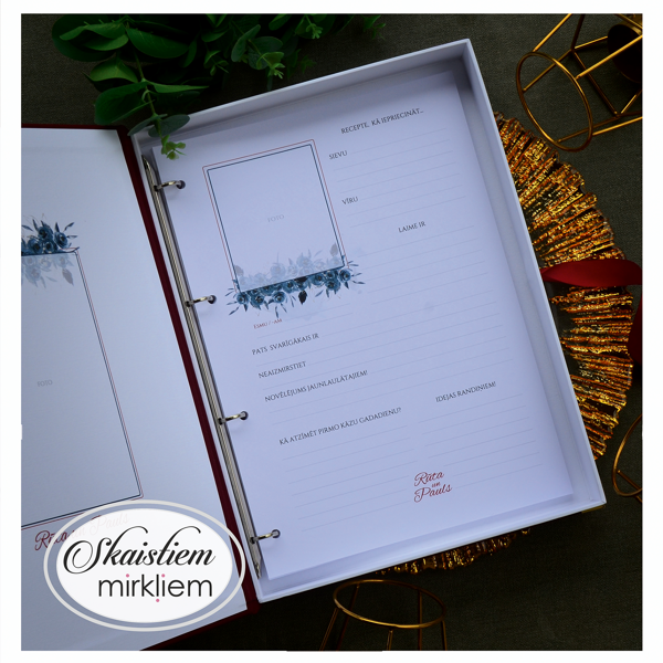 Viesu grāmata ar personalizētām viesu lapām un vietu MINI foto