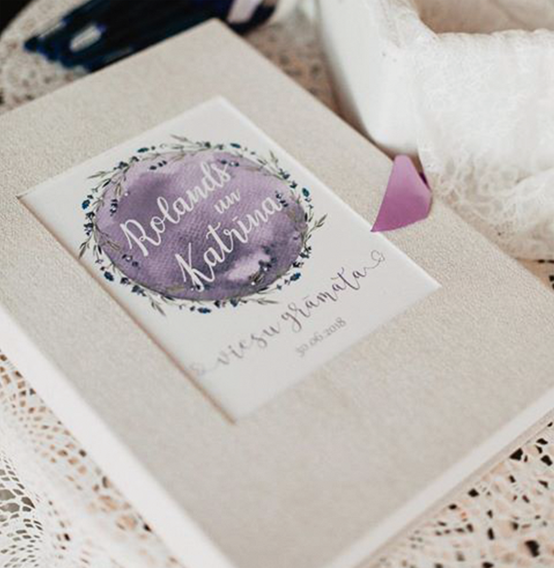 Eleganta viesu grāmata kāzām - roku darbs